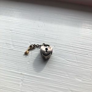 Authentic Pandora heart & key charm